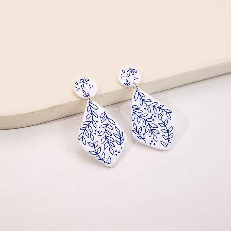Acrylic Floral Drop Earrings