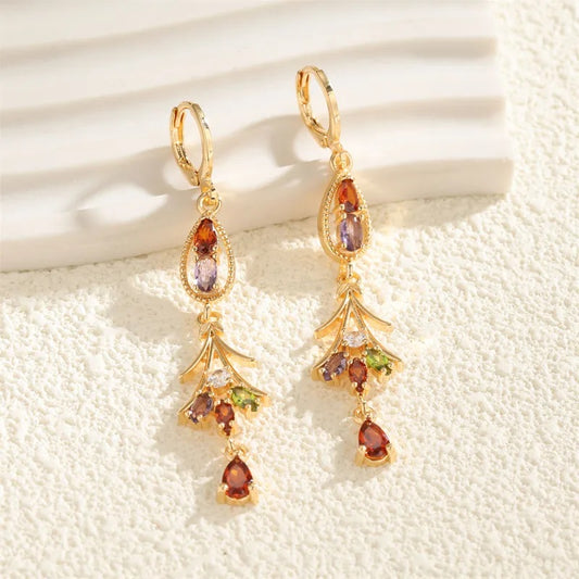 Gemstone Drop Earrings