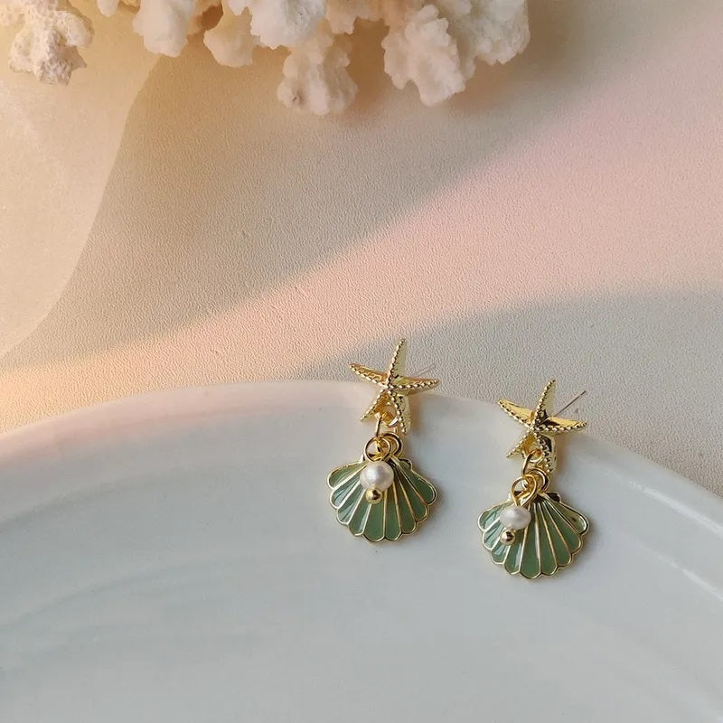 Shell Drop Earrings