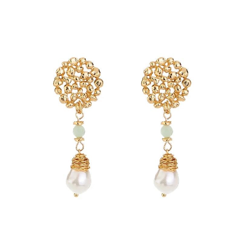 Resin Gold Drop Earrings