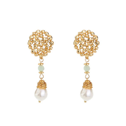 Resin Gold Drop Earrings