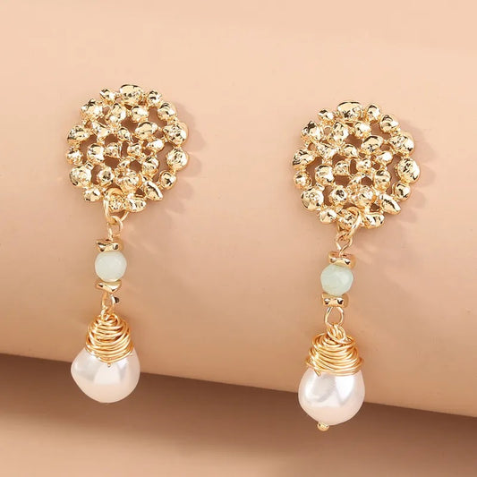 Resin Gold Drop Earrings