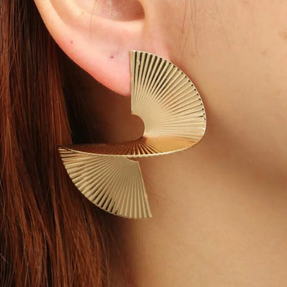 Gold Twisted Earrings