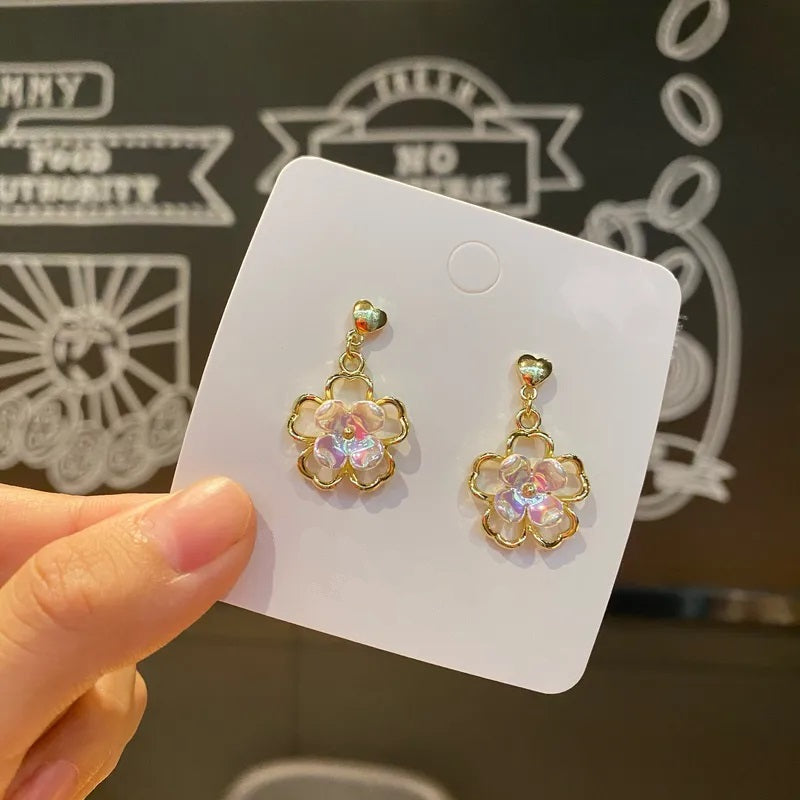 Sweet Flower Drop Earrings