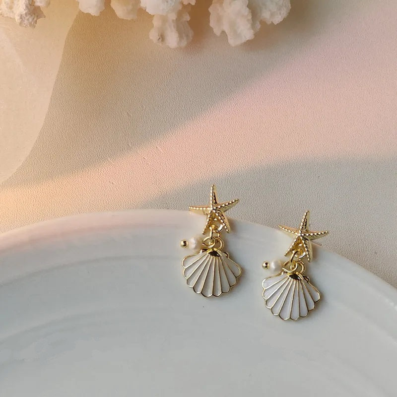 Shell Drop Earrings