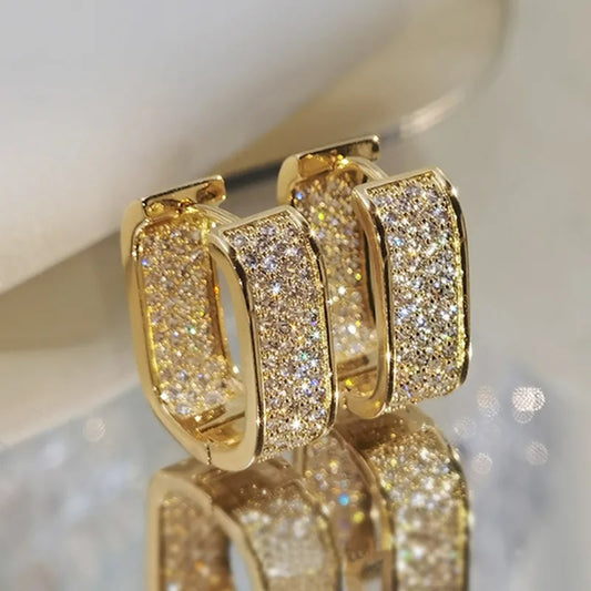 Gold Zircon Earring