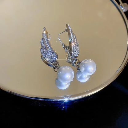 Sparkling Wings Drop Earrings