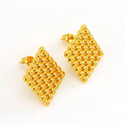 Gold Square Studs Earrings