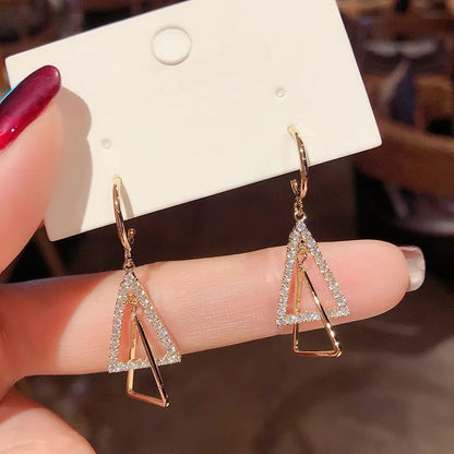 Korean Style Triangle Drop Earrings