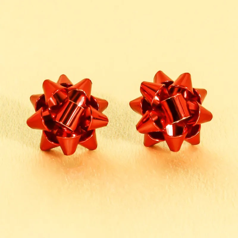 3D Snowflake Stud Earrings