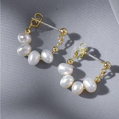 Pearl Hoop Earrings