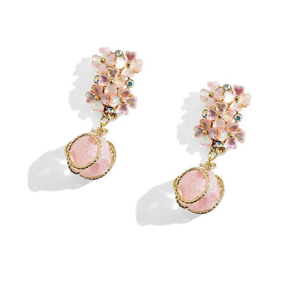 Zircon Flower Earrings