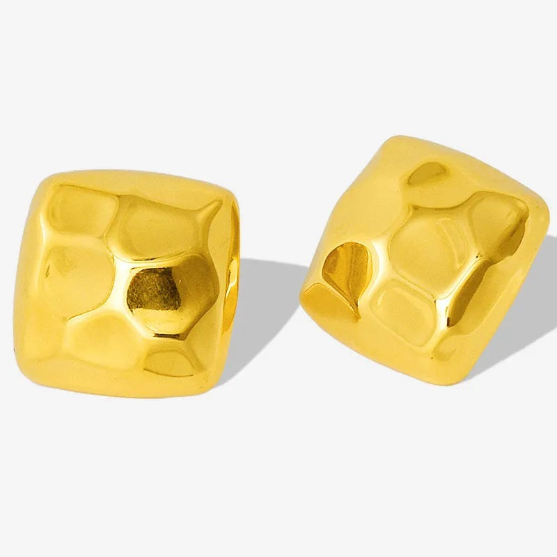 Geometric Gold Stud Earrings