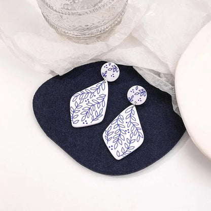 Acrylic Floral  Drop Earrings