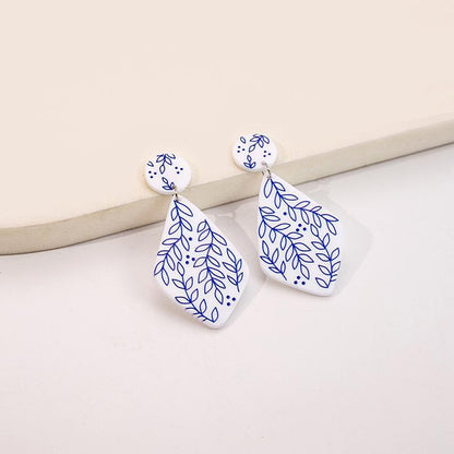 Acrylic Floral  Drop Earrings