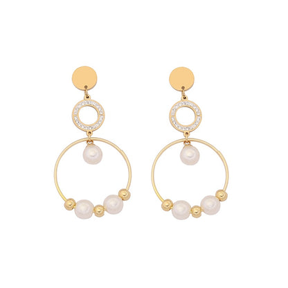 Round Pearl Earrings