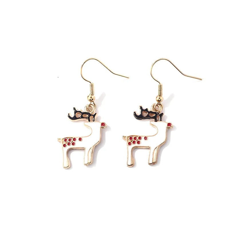 Cute Christmas Reindeer Dangle Earrings