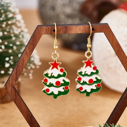 Cute Christmas Tree Dangle Earrings