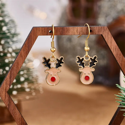 Cute Reindeer Hook Earrings