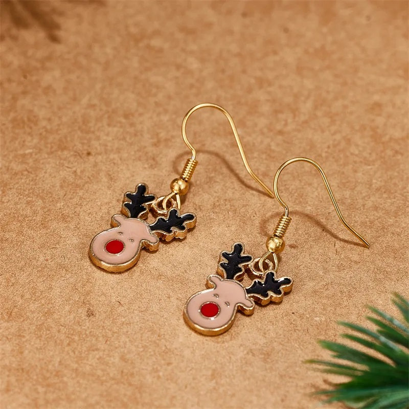 Cute Reindeer Hook Earrings