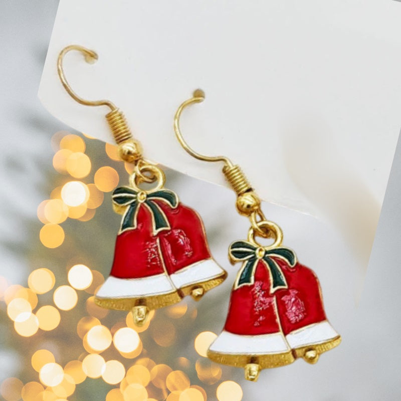 Classic Christmas Bell Drop Earrings