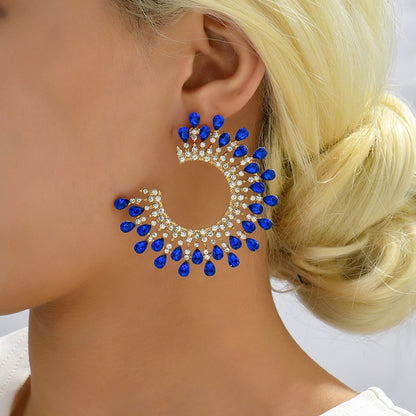 Round Rhinestone Earrings